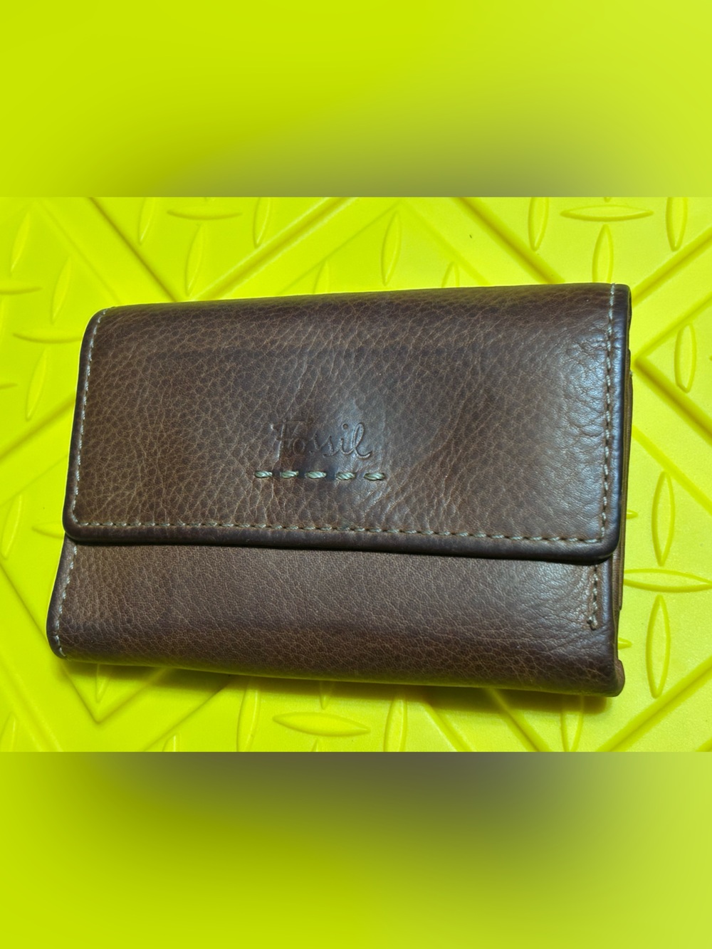 Fossil Brown Pebbled Leather Men's Wallet